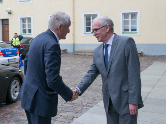 Riigikogu esimees Eiki Nestor kohtus Euroopa Nõukogu peasekretäri Thorbjørn Jaglandiga